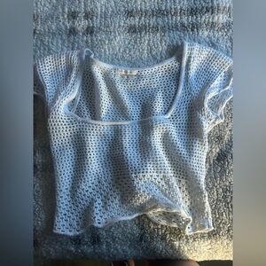 Urban Outfitters Cream Mesh Sweater